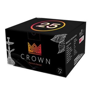 Уголь для кальяна CROWN (Краун) 72куб 25мм кокосовый
