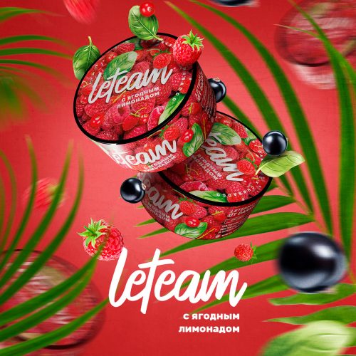 Бестабачная смесь на основе чайного листа Leteam (Летим) Медиум с ягодным лимонадом 25гр.
