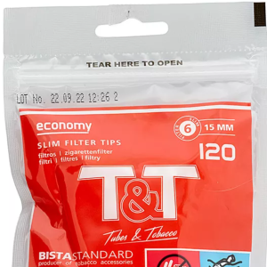 Фильтры T&T Slim 6/15мм (120шт/пач)