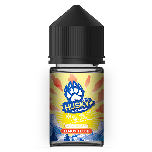 Ароматизатор HUSKY Malaysian - Lemon Flock (ледяной лимон грейпфрут и апельсин) 14мл
