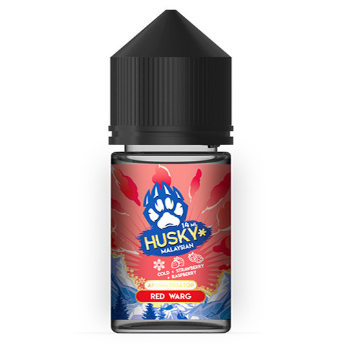 Ароматизатор HUSKY Malaysian - Red Warg (ледяной клубнично-малиновый смузи) 14мл