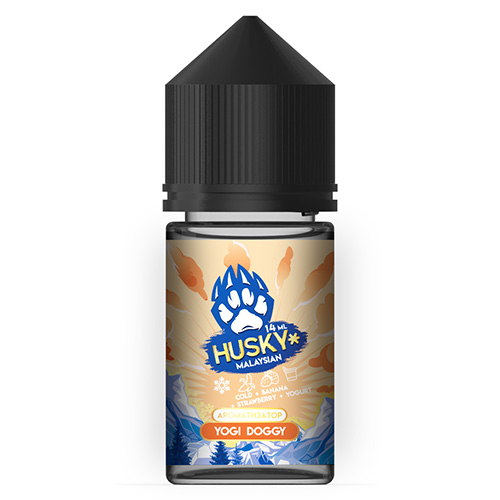 Ароматизатор HUSKY Malaysian - Yogi Doggy (ледяной йогурт с бананом и клубникой) 14мл