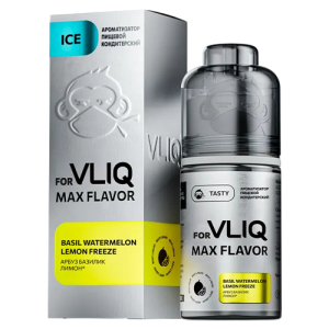 Ароматизатор VLIQ Max Flavor Ice - Арбуз Базилик Лимон (Basil Watermelon Lemon Freeze) 12мл