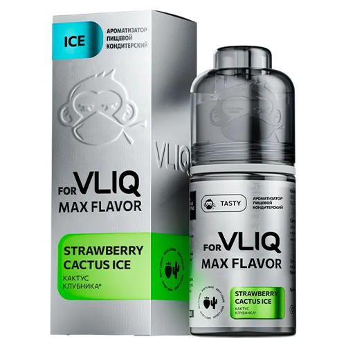Ароматизатор VLIQ Max Flavor Ice - Кактус Клубника (Strawberry Cactus Ice) 12мл