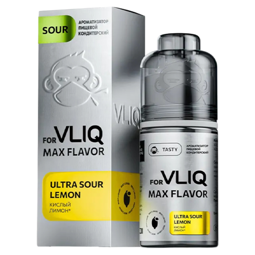 Ароматизатор VLIQ Max Flavor Sour - Кислый Лимон (Ultra Sour Lemon) 12мл