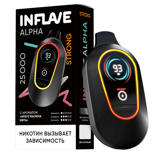 INFLAVE ALPHA STRONG 25000 - Арбуз Малина Мята