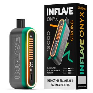 INFLAVE ONYX STRONG 18000 - Кислое Зеленое Яблоко