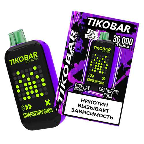 TIKOBAR Big Boss 36000 - Cranberry Soda (Клюквенная Содовая)