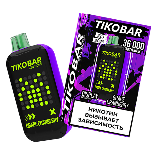 TIKOBAR Big Boss 36000 - Grape Cranberry (Виноград Клюква)
